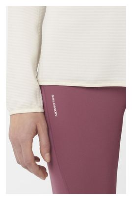 Salomon Essential Lightwarm White Top 1/2 zip da donna