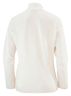 Salomon Essential Lightwarm White Top 1/2 zip da donna