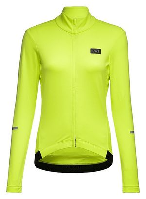 Maillot Manches Longues Femme GORE Wear Progress Thermo Jaune Fluo 