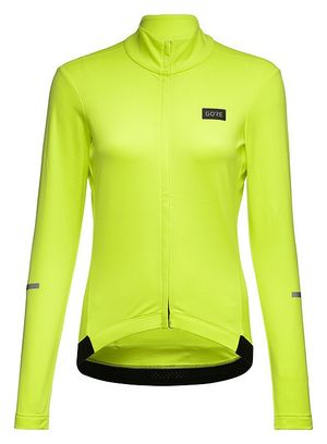 Maillot de manga larga para mujer GORE Wear Progress Thermo amarillo fluo