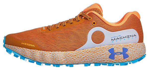 Under Armour HOVR Machina Off Road Orange Blue Trail Running Shoes