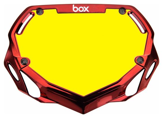 Plaque BOX two mini white et yellow/chrome red