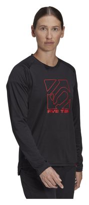 Maillot Manches Longues Adidas Five Ten Femme Noir/Rouge