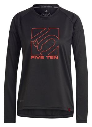 Maillot Manches Longues Adidas Five Ten Femme Noir/Rouge