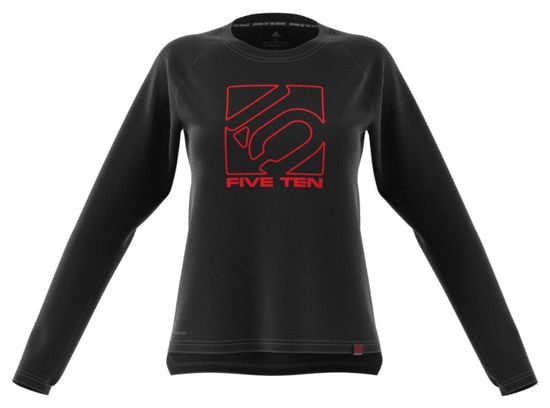 Maillot Manches Longues Adidas Five Ten Femme Noir/Rouge