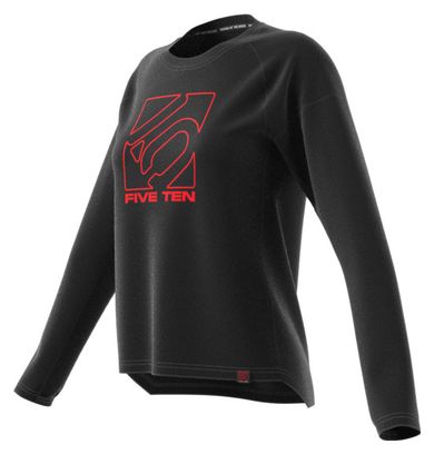 Maillot Manches Longues Adidas Five Ten Femme Noir/Rouge