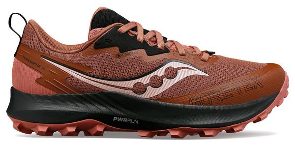 Chaussures de Trail Running Femme Saucony Peregrine 14 GTX Rouge Noir