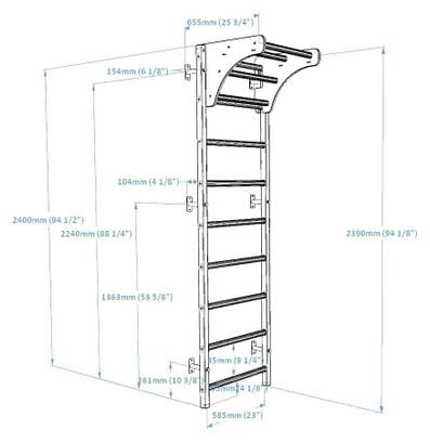 Espalier de gymnastique BenchK 711B+A076