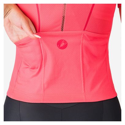 Maglia a maniche corte Castelli Anima Flow rosa da donna