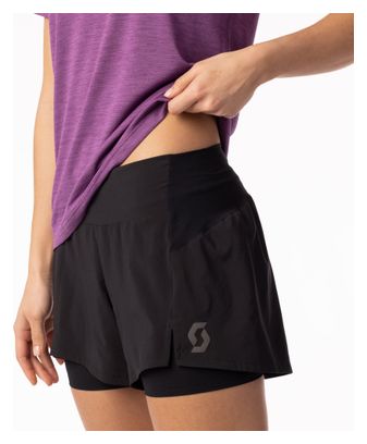 Pantalón Corto Scott Hybrid Endurance Tech 2 en 1 Negro Mujer