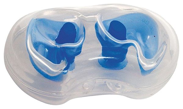 Tappi per orecchie da nuoto in silicone blu Tyr