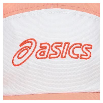 Gorra Asics de 5 paneles en color coral y morado