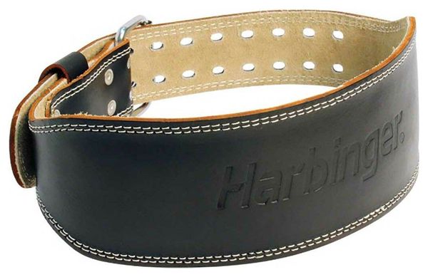 Ceinture d'haltérophilie en cuir rembourrée Harbinger Padded Leather Belt S