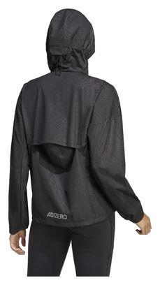 Chaqueta impermeable adidas running Adizero Negra Mujer