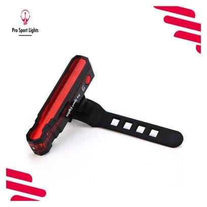 Feu de vélo rouge - rechargeable par USB - lumière rouge et laser LED