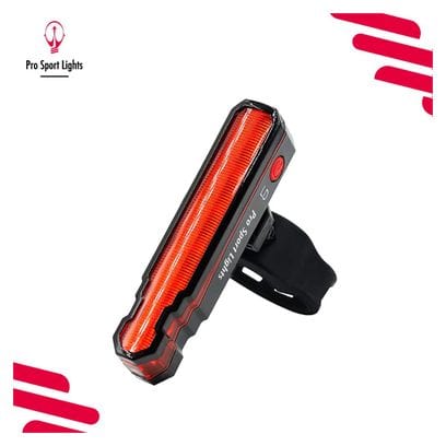 Feu de vélo rouge - rechargeable par USB - lumière rouge et laser LED