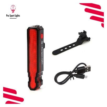 Feu de vélo rouge - rechargeable par USB - lumière rouge et laser LED