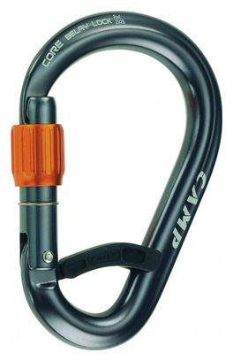 Camp Core Belay Lock Mosquetón con cierre de rosca gris naranja