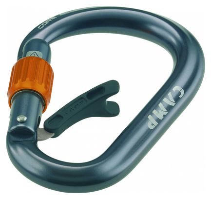 Moschettone a ghiera Camp Core Belay Lock grigio arancione