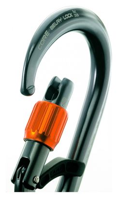 Moschettone a ghiera Camp Core Belay Lock grigio arancione
