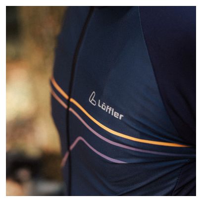 Maillot cycliste à manches longues Loeffler M Bike L / s jersey Conflux HOTBOND ® RF-bleu foncé