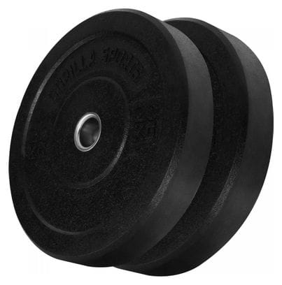 Poids disques olympiques Hi Temp avec absorbeur de chocs - Noir - De 2 5 kg à 25 kg - Poids : 40 KG (2 x 20 KG)