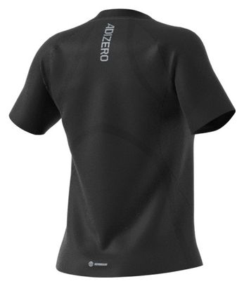Camiseta de manga corta adidas running Adizero Negra Mujer