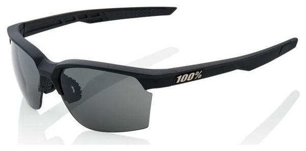 100% SPORTCOUPE Soft Tact Sunglasses Black - Smoke + Clear Lens