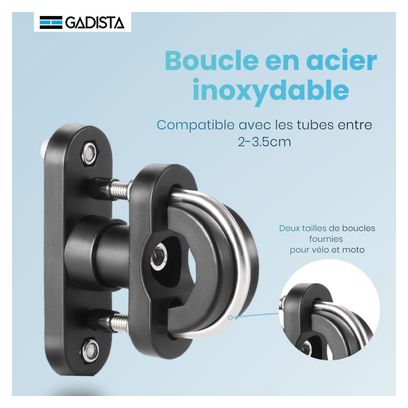 Porte bidon ajustable Velo  Bouteilles de 48-80 mm  Horizontale/Verticale