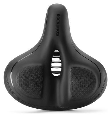 Black padded fitness bike saddle ROCKBROS