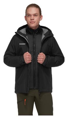 Heren Mammut Alto Light Hooded 3-in-1 Jacket Zwart