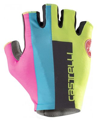 Castelli Competizione 2 Handschoenen Geel / Zwart / Blauw / Roze