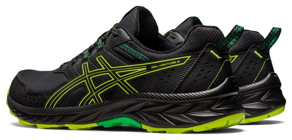 Asics Gel Venture 9 Trail Running Shoes Black Green