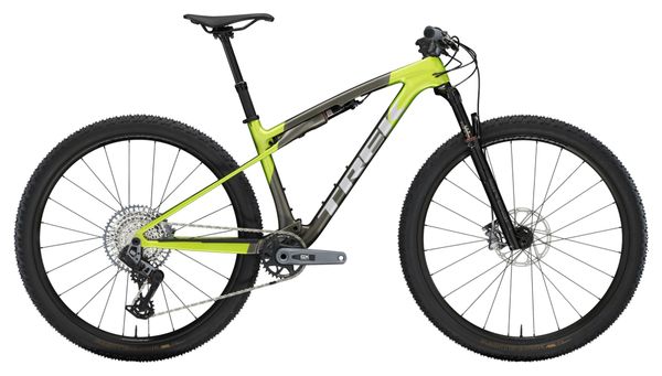 VTT Tout-Suspendu Trek Supercaliber 9.7 Sram GX Eagle AXS 12V 29'' Gris/Vert Fluo Gén 2