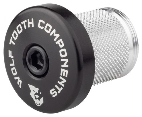 Wolf Tooth Compression Plug with Integrated Spacer Stem Cap 1 1/8" Black