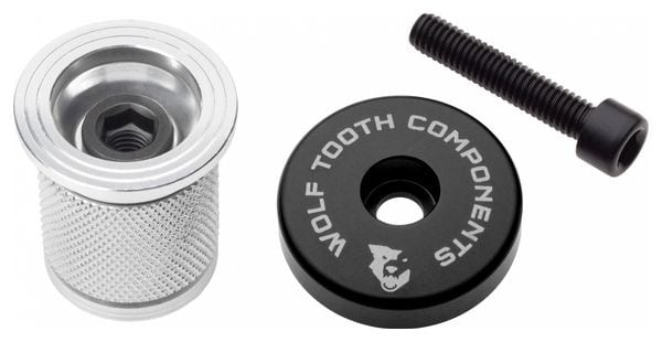 Wolf Tooth Compression Plug mit integrierter Spacer Vorbaukappe 1 1/8'' Schwarz