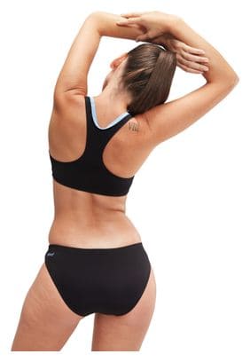 Women's Speedo 2-piece Placement Swimsuit Black / Blue