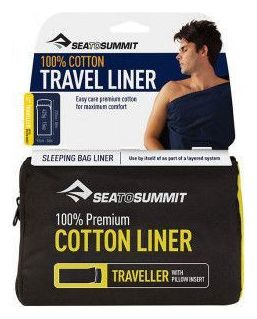 Drap de sac Sea To Summit Coton Traveller Sea Foam