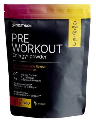 Boisson énergétique Decathlon Nutrition Pre-Workout Cerise/Citron240g