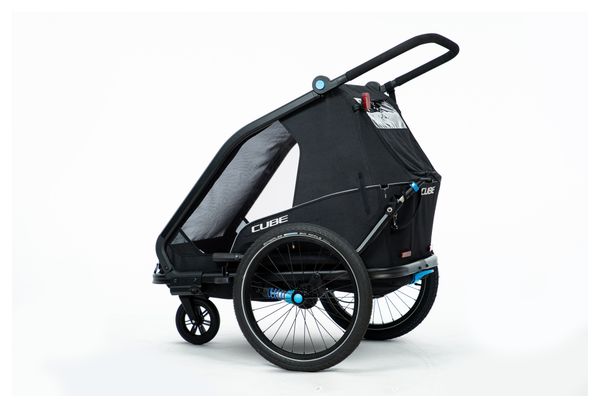 Cube Double CMPT Kids Trailer Black