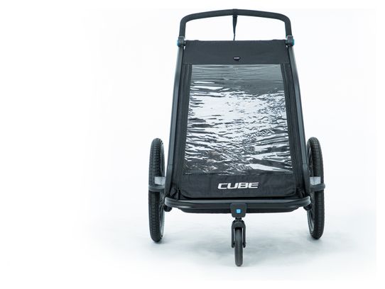 Cube Double CMPT Kids Trailer Black
