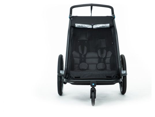 Cube Double CMPT Kids Trailer Black