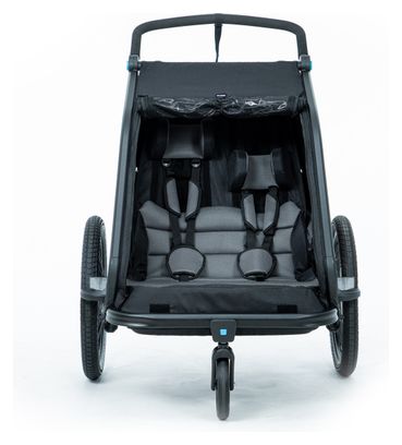 Cube Double CMPT Kids Trailer Black