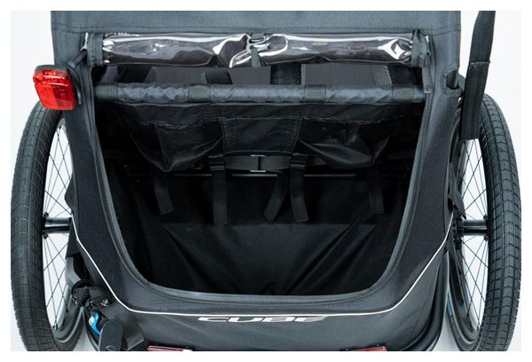 Cube Double CMPT Kids Trailer Black