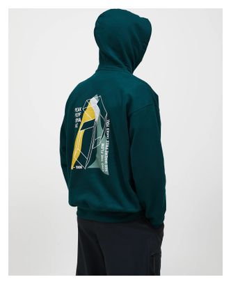 Felpa con cappuccio Peak Performance Terry Graphic Hood Verde Uomo