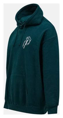 Felpa con cappuccio Peak Performance Terry Graphic Hood Verde Uomo
