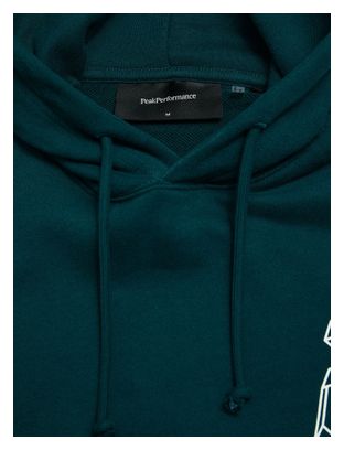 Felpa con cappuccio Peak Performance Terry Graphic Hood Verde Uomo