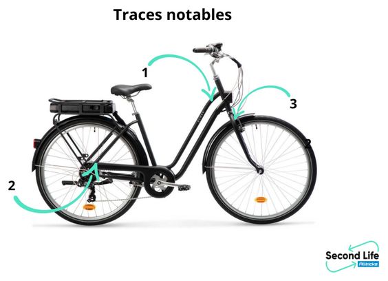 Produit Reconditionné - Vélo de Ville Électrique Elops 120 E MicroSHIFT 6V 313 Wh 700 mm Noir 2022