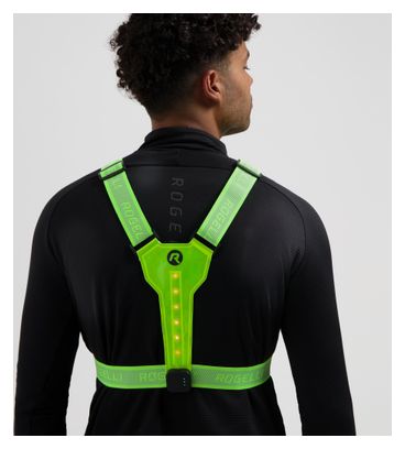Gilet de Course Haute Visibilité à LED Rechargeable USB Lumières Avant et Arrière Réfléchissant