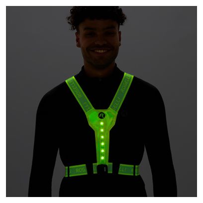 Gilet de Course Haute Visibilité à LED Rechargeable USB Lumières Avant et Arrière Réfléchissant